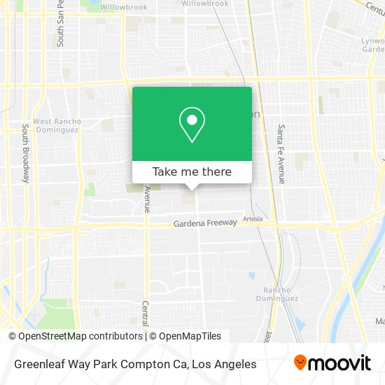 Greenleaf Way Park Compton Ca map