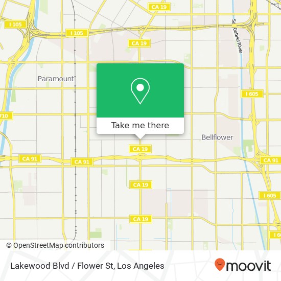 Lakewood Blvd / Flower St map