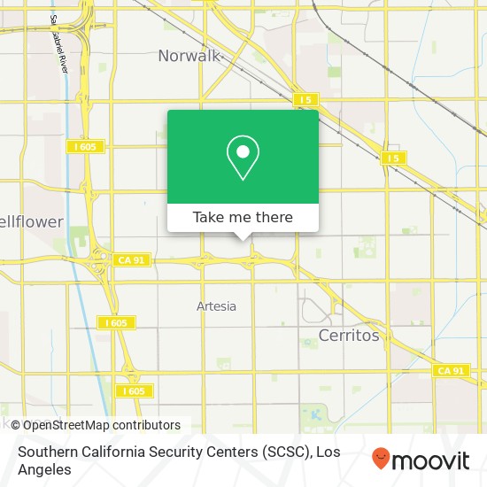 Southern California Security Centers (SCSC) map