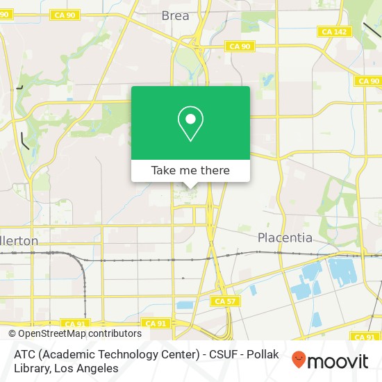 ATC (Academic Technology Center) - CSUF - Pollak Library map