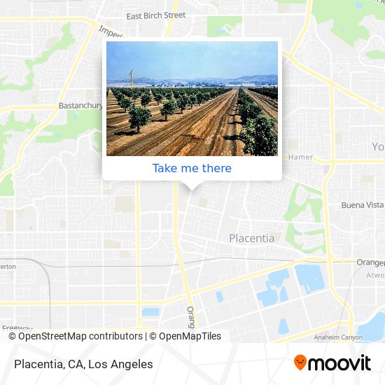Mapa de Placentia, CA