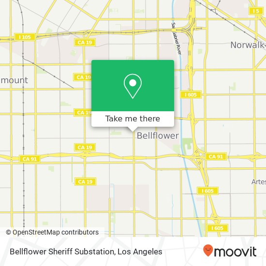 Mapa de Bellflower Sheriff Substation