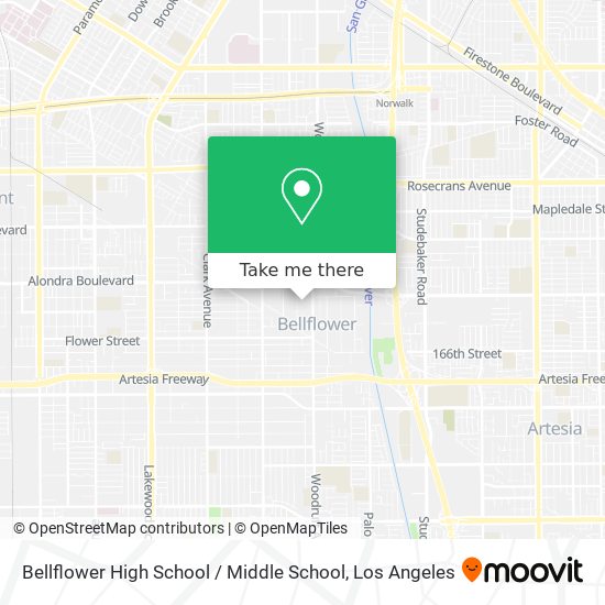 Bellflower High School / Middle School map