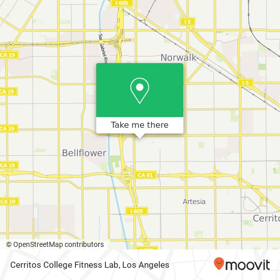 Cerritos College Fitness Lab map