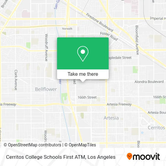 Cerritos College Schools First ATM map