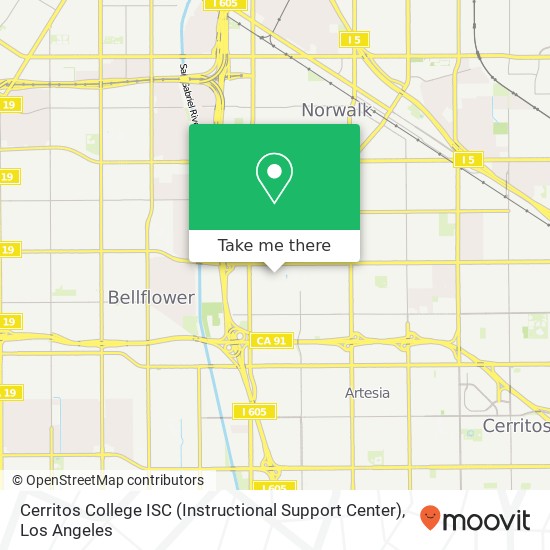 Cerritos College ISC (Instructional Support Center) map