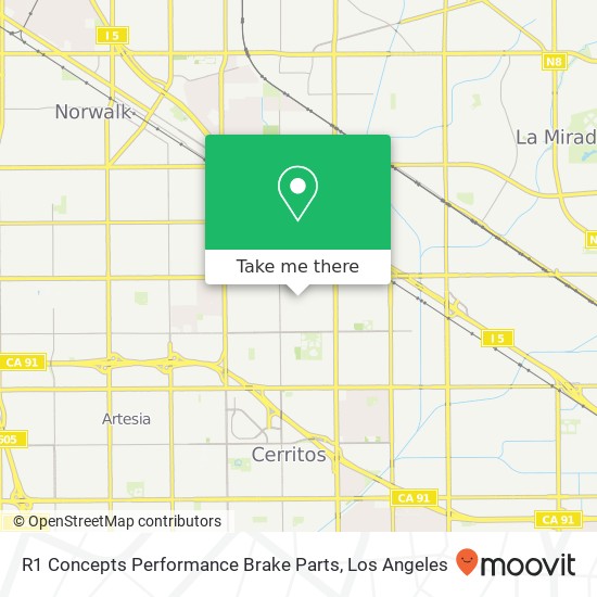 R1 Concepts Performance Brake Parts map