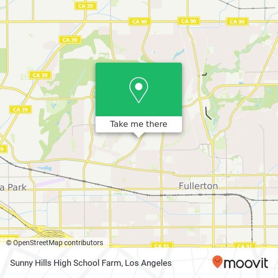 Mapa de Sunny Hills High School Farm