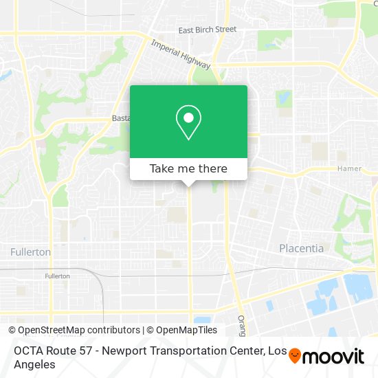 OCTA Route 57 - Newport Transportation Center map