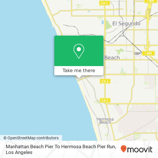 Mapa de Manhattan Beach Pier To Hermosa Beach Pier Run