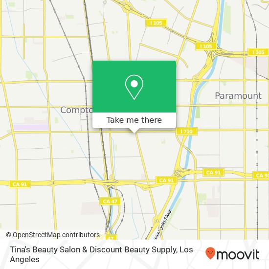 Mapa de Tina's Beauty Salon & Discount Beauty Supply