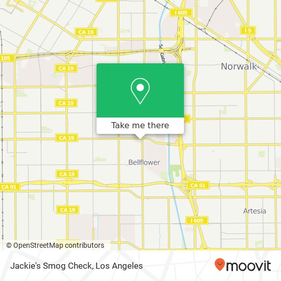 Jackie's Smog Check map