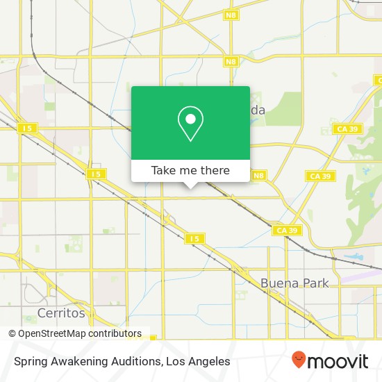 Mapa de Spring Awakening Auditions
