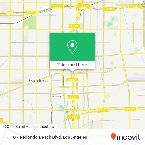 I-110 / Redondo Beach Blvd map