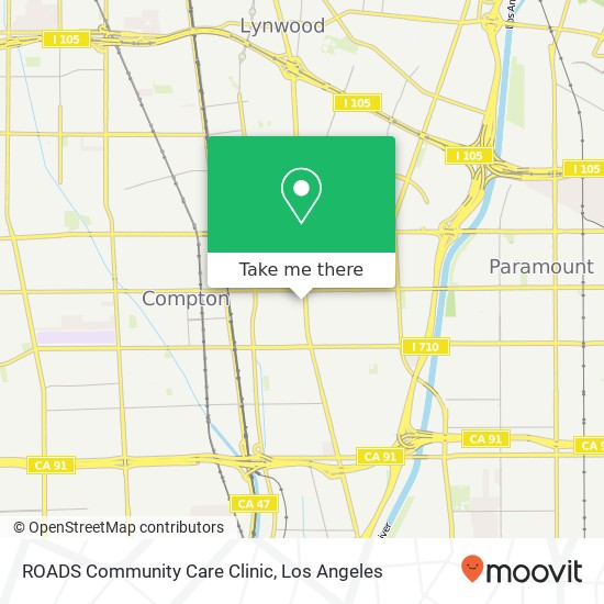 ROADS Community Care Clinic map