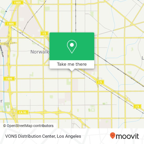 VONS Distribution Center map