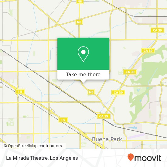Mapa de La Mirada Theatre
