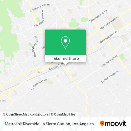 Mapa de Metrolink Riverside-La Sierra Station
