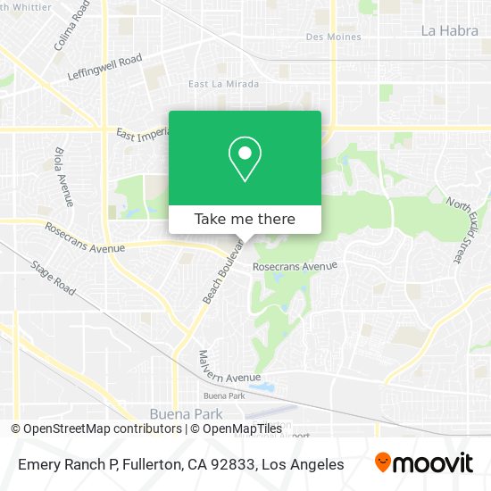 Mapa de Emery Ranch P, Fullerton, CA 92833
