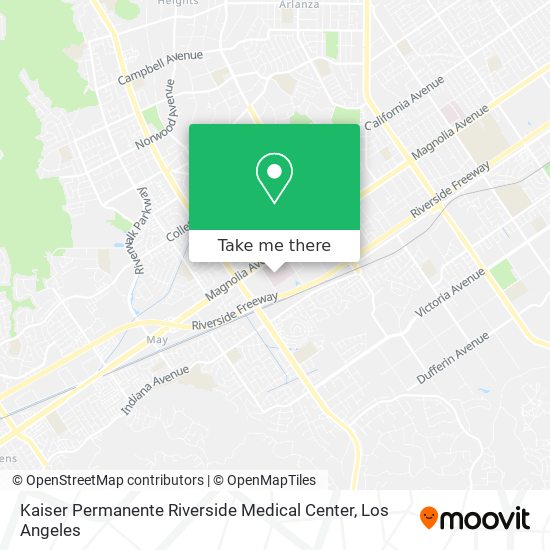 Kaiser Permanente Riverside Medical Center map