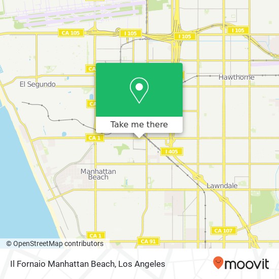 Mapa de Il Fornaio Manhattan Beach
