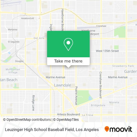 Leuzinger High School Baseball Field map