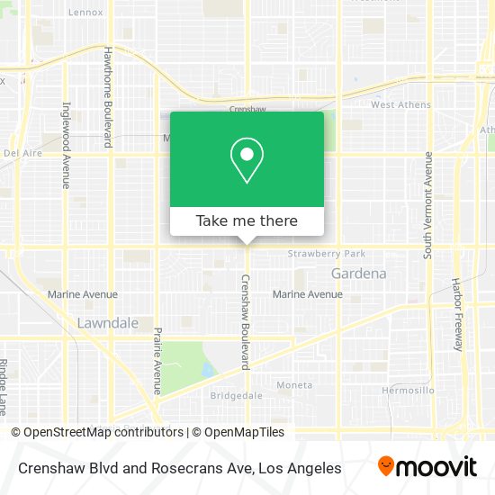 Mapa de Crenshaw Blvd and Rosecrans Ave