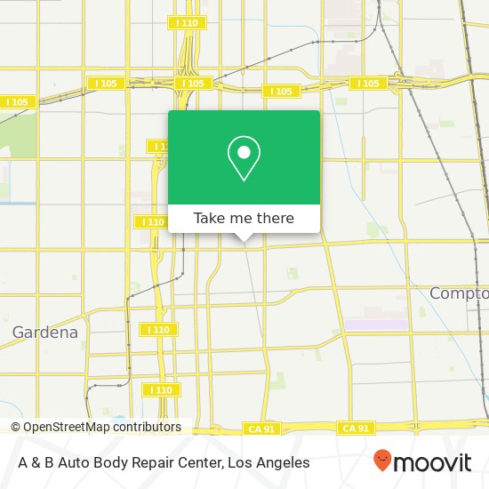 Mapa de A & B Auto Body Repair Center