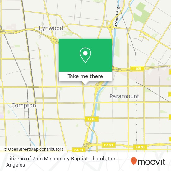 Citizens of Zion Missionary Baptist Church map