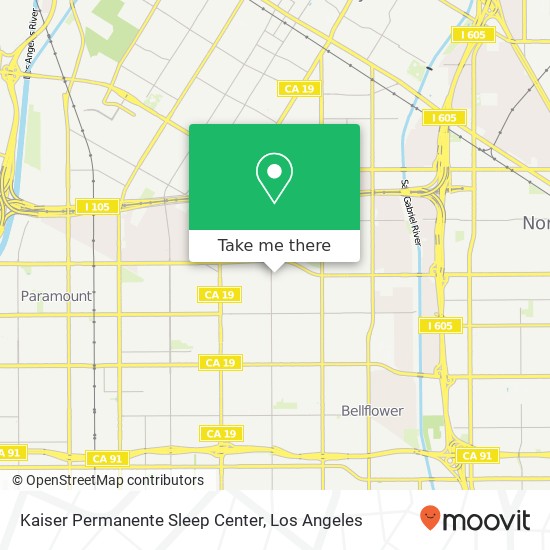 Mapa de Kaiser Permanente Sleep Center