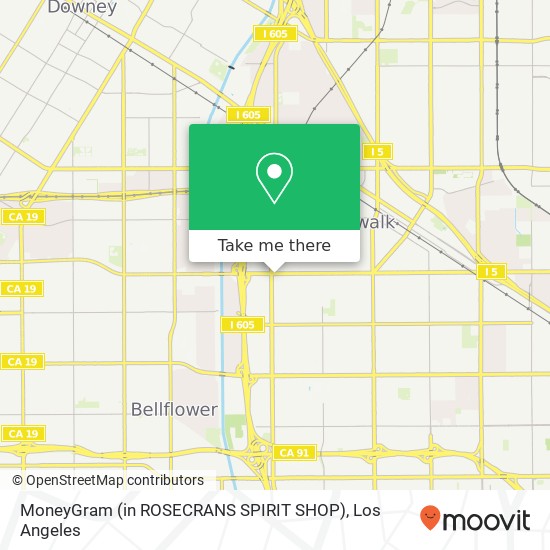 Mapa de MoneyGram (in ROSECRANS SPIRIT SHOP)