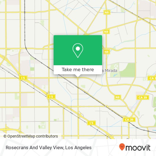 Rosecrans And Valley View map