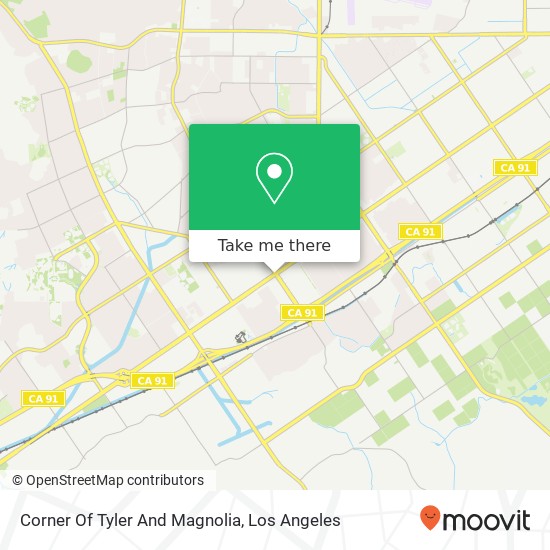 Corner Of Tyler And Magnolia map