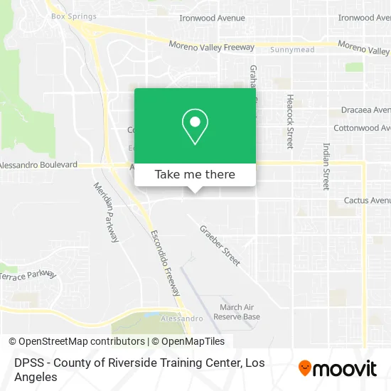 Mapa de DPSS - County of Riverside Training Center