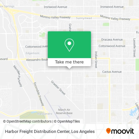 Harbor Freight Distribution Center map