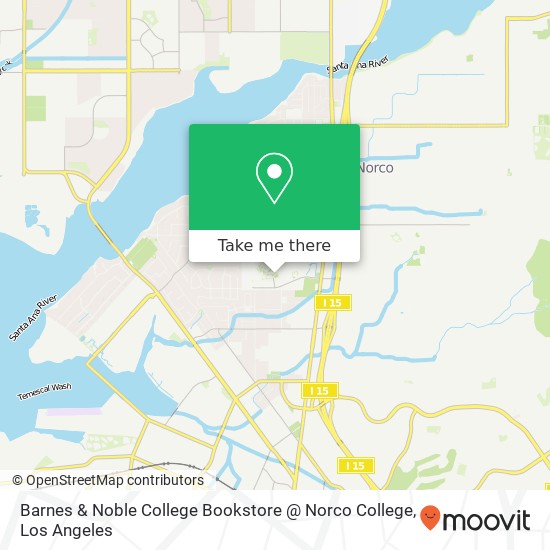 Mapa de Barnes & Noble College Bookstore @ Norco College