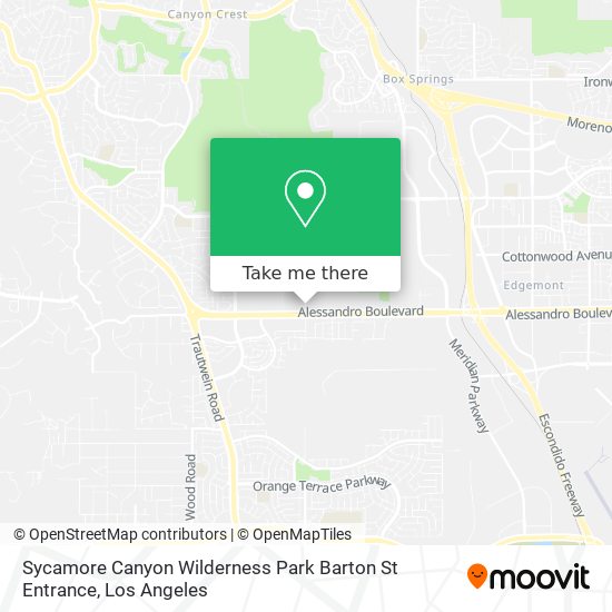 Sycamore Canyon Wilderness Park Barton St Entrance map