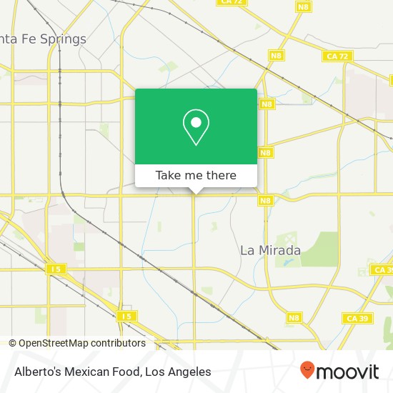 Mapa de Alberto's Mexican Food