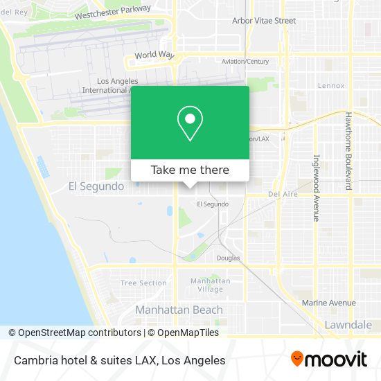 Mapa de Cambria hotel & suites LAX