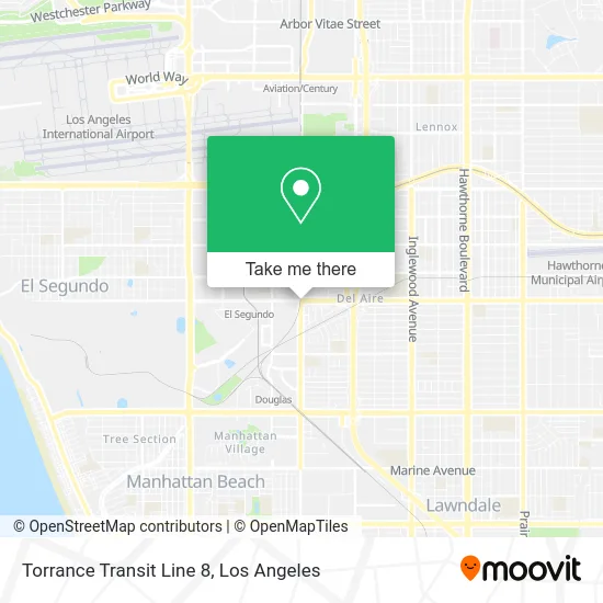Torrance Transit Line 8 map
