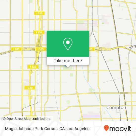 Magic Johnson Park Carson, CA map