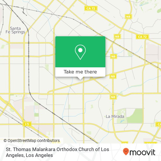 Mapa de St. Thomas Malankara Orthodox Church of Los Angeles