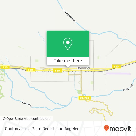 Cactus Jack's Palm Desert map