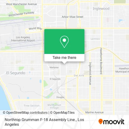 Northrop Grumman F-18 Assembly Line. map