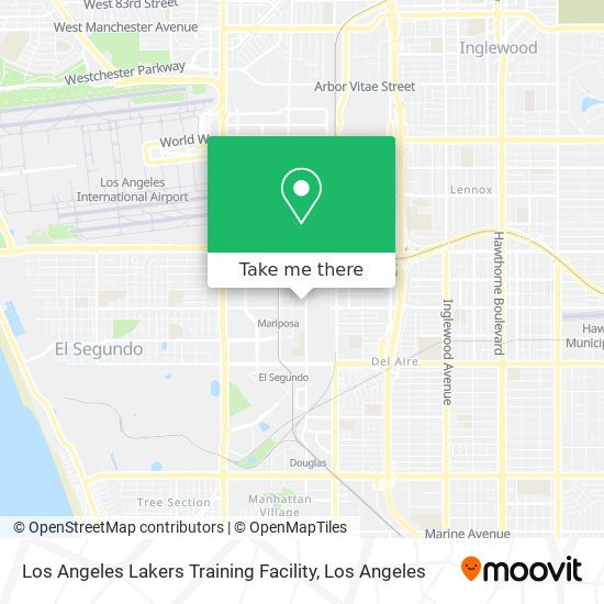 Los Angeles Lakers Training Facility map