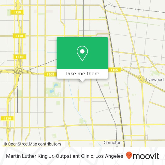 Mapa de Martin Luther King Jr.-Outpatient Clinic
