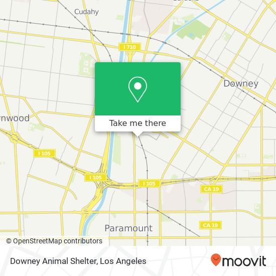 Mapa de Downey Animal Shelter