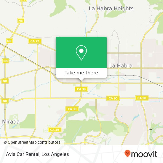 Avis Car Rental map