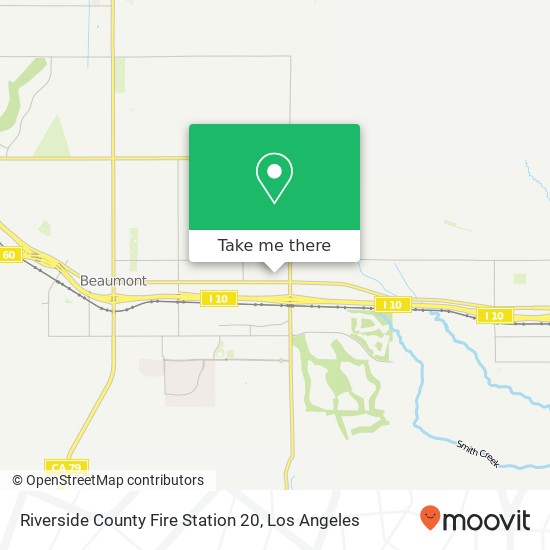 Riverside County Fire Station 20 map