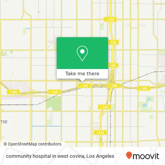 Mapa de community hospital in west covina